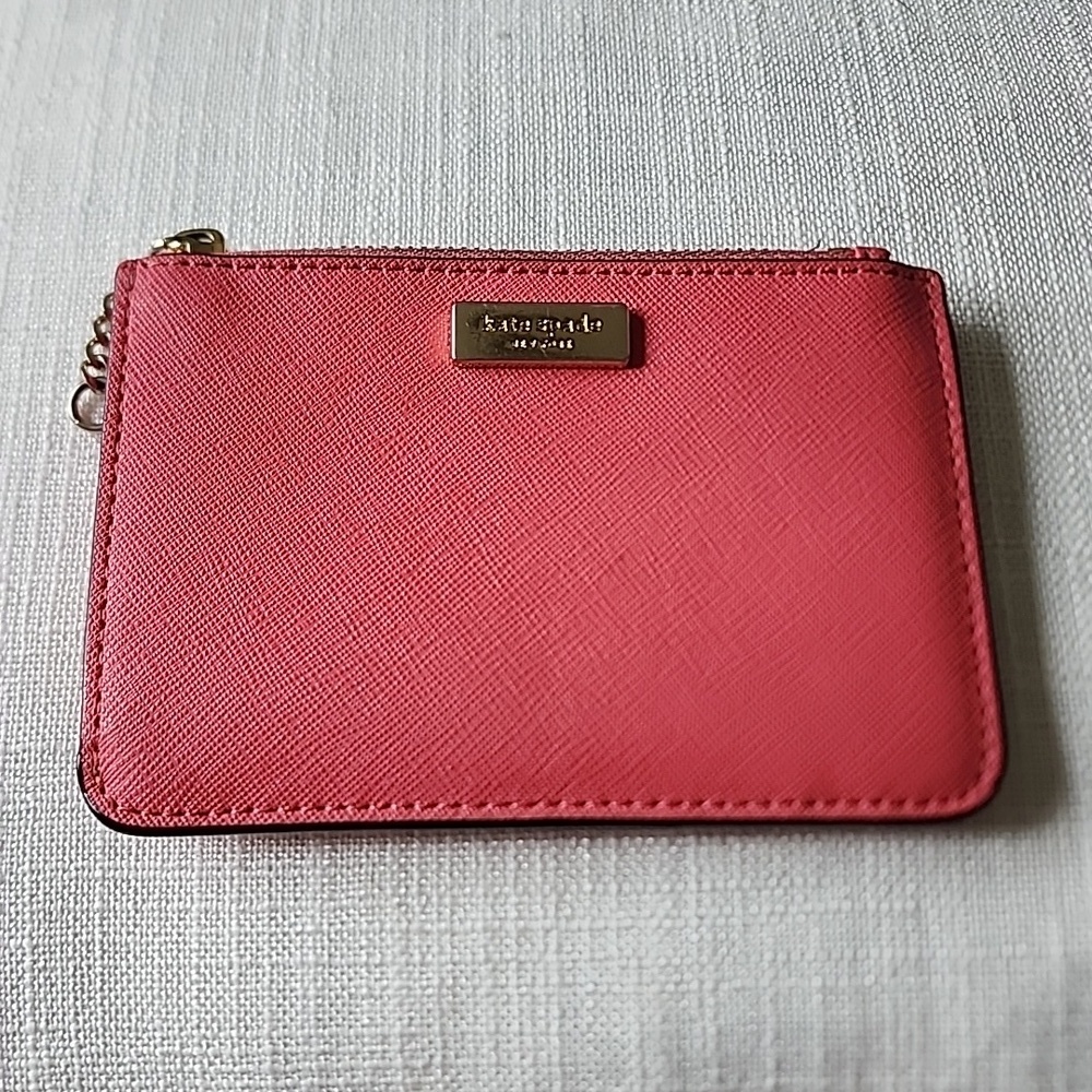 Used pink Kate Spade‎ card/change wallet